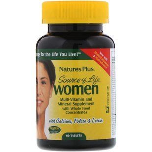 Мультивитамины и минералы для женщин Nature's Plus (Multi-Vitamin and Mineral) 60 таблеток купить в Киеве и Украине