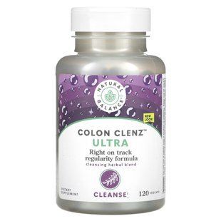 Для очистки кишківника, Ultra Colon Clenz, Natural Balance, 120 вегетаріанських капсул