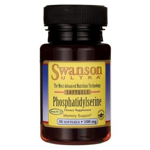 Конъюгированный фосфатидилсерин с ДГА, Conjugated Phosphatidylserine with DHA, Swanson, 100 мг, 30 капсул купить в Киеве и Украине