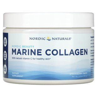 Морський колаген, полуничний смак, Nordic Naturals, 5,29 унцій (150 г)