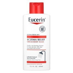 Крем для душа от экземы, Eczema Relief, Cream Body Wash, Eucerin, 400 мл купить в Киеве и Украине