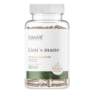 Львиная грива OstroVit (Lion's Mane VEGE) 60 капсул купить в Киеве и Украине