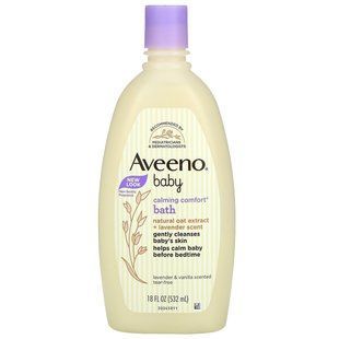 Успокаивающее средство для ванны детское лаванда и ваниль Aveeno (Calming Bath) 532 мл купить в Киеве и Украине
