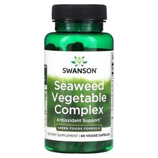 Swanson, Seaweed Vegetable Complex, 60 Veggie Capsules