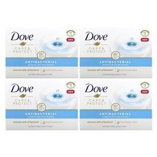 Dove, Care & Protect, Антибактериальный косметический батончик, 4 батончика по 3,75 унции (106 г) каждый купить в Киеве и Украине