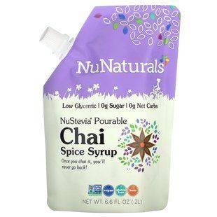 NuNaturals, NuStevia Pourable Chai Spice Syrup, 6.6 fl oz, (0.2 l)