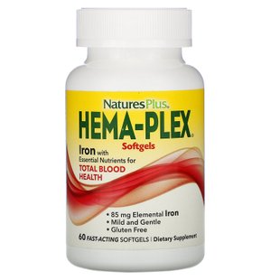 Хема-Плекс железо Nature's Plus (Hema-Plex) 60 капсул купить в Киеве и Украине