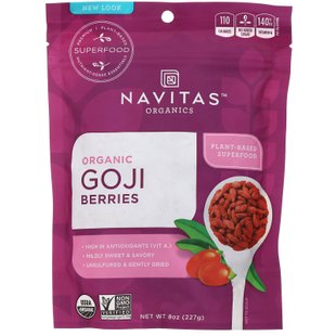 Органические ягоды годжи, Navitas Organics, 8 унций (227 г) купить в Киеве и Украине