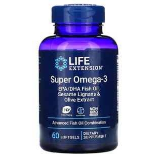 Омега-3 Life Extension (Super Omega-3) 60 капсул купить в Киеве и Украине