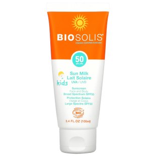 Солнцезащитное молочко для детей, SPF 50, Biosolis, 100 мл купить в Киеве и Украине