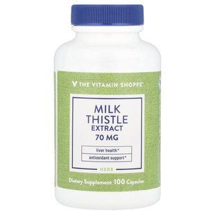 The Vitamin Shoppe, Milk Thistle Extract, 70 mg, 100 Capsules купить в Киеве и Украине