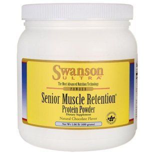 Старший протеиновый порошок для удержания мышц - шоколад, Senior Muscle Retention Protein Powder - Chocolate, Swanson, 480 грам купить в Киеве и Украине