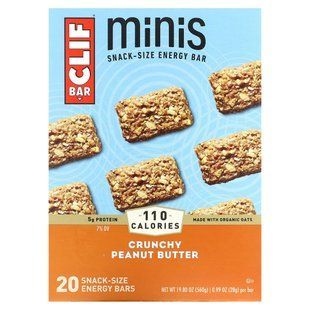 Clif Bar, Minis, Snack-Size Energy Bar, Crunchy Peanut Butter, 20 Bars, 0.99 oz (28 g) Each купить в Киеве и Украине