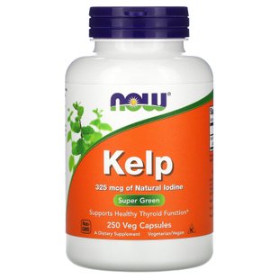 Ламинария морская Now Foods (Kelp) 325 г йода 250 вегетарианских капсул купить в Киеве и Украине