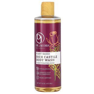 Dr. Jacobs Naturals, Plant-Based Rich Castile Body Wash, Rejuvenating Rose, 16 oz (473 ml) купить в Киеве и Украине