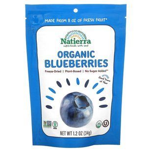 Сублимированная черника органик Natierra (Blueberries Nature's All) 34 г купить в Киеве и Украине
