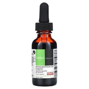 DaVinci Laboratories of Vermont, Astaxanthin D3 Liquid, 1 fl oz (30 ml) купить в Киеве и Украине