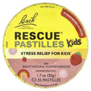 Bach, Rescue&reg; Pastilles Kids, Stress Relief, Strawberry, 35 Pastilles, 1.7 oz (50 g)
