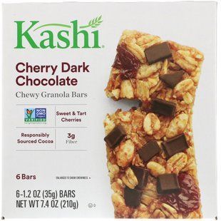 Батончики из мюслей с темным шоколадом со вкусом вишни Kashi 6-2 шт. купить в Киеве и Украине