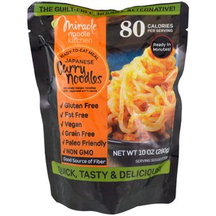 Готовый к употреблению продукт, японская лапша с карри, Miracle Noodle, 10 унций (280 г) купить в Киеве и Украине