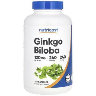 Nutricost, Ginkgo Biloba, 120 mg, 240 Capsules купить в Киеве и Украине