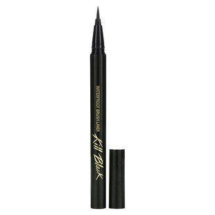 Clio, waterproof brush eyeliner, Kill Black, 0.01 fluid ounce (0.55 ml)