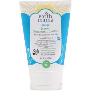 Mineral sunscreen lotion for children, SPF30, Earth Mama, 3 oz. (84 g)