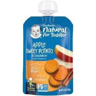 Gerber, Natural for Toddler, 12+ Months, Apple Sweet Potato & Cinnamon, 3.5 oz (99 g) купить в Киеве и Украине