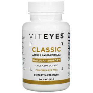 Viteyes, Classic Macular Support, formula based on AREDS 2, 60 soft tablets