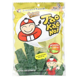 Tao Kae Noi, Crispy Seaweed Snack, Wasabi, 1.12 oz (32 g) купить в Киеве и Украине