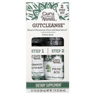 GuruNanda, GutCleanse&trade;, двухэтапный набор, 2 флакона по 30 мл (1 жидк. унция) купить в Киеве и Украине