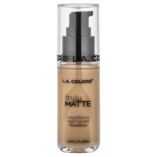 L.A. Colors, Truly Matte Foundation, CLM358 Warm Honey, 1.35 fl oz (40 ml)