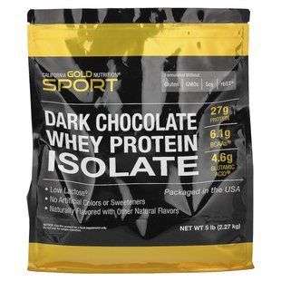 Whey Protein Isolate Dark Chocolate California Gold Nutrition 2.23 kg