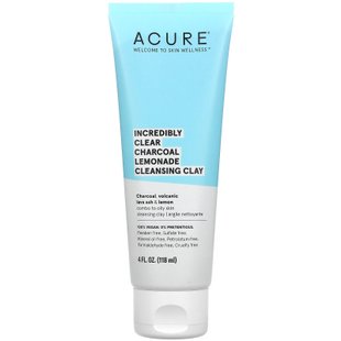 Маска для лица угольная глина Acure (Cleansing Clay) 118 мл купить в Киеве и Украине