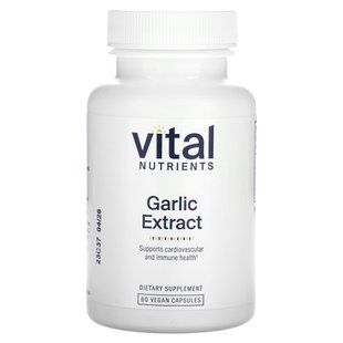 Vital Nutrients, Garlic Extract, 60 Vegan Capsules купить в Киеве и Украине