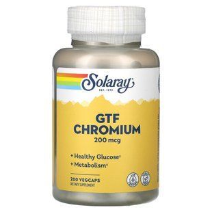 Solaray, GTF Chromium, 200 mcg, 200 VegCaps купить в Киеве и Украине