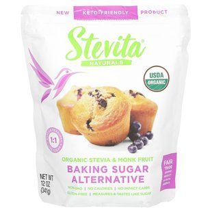 Stevita, Baking Sugar Alternative, Organic Stevia & Monk Fruit, 12 oz (341 g) купить в Киеве и Украине