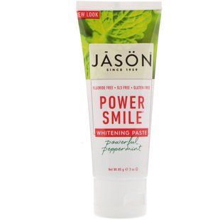 Зубная паста отбеливающая супер мята Jason Natural (Toothpaste) 85 г купить в Киеве и Украине