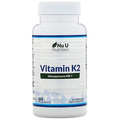 Витамин K2, Nu U Nutrition, 365 растительных таблеток купить в Киеве и Украине