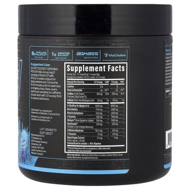 TC Nutrition, порція 27, повністю дозований перед тренуванням, блакитний слюші, 380 г (13,4 унції)