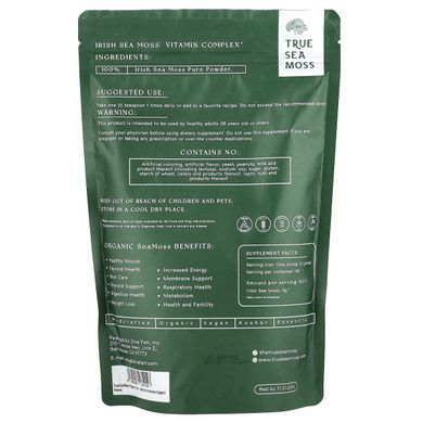 True Sea Moss, Organic Premium Vitamin Complex Sea Moss Powder, 8 oz (227 g)