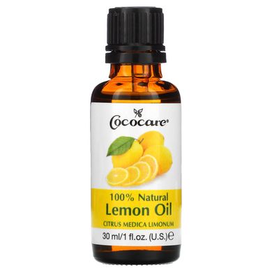 100% натуральне олія лимону, Citrus Medica Limonum, Cococare, 1 рідка унція (30 мл)