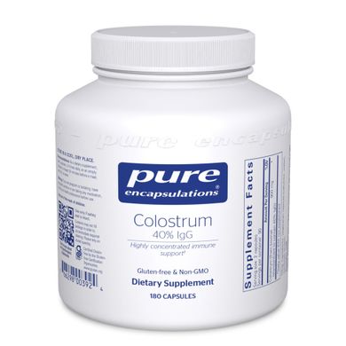 Молозиво 40% с иммуноглубинном Pure Encapsulations Colostrum (Contains 40% IgG) 180 капсул купить в Киеве и Украине