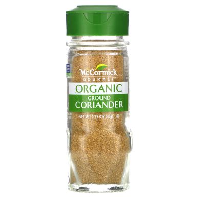 Органічний мелений коріандр, Organic, Ground Coriander, McCormick Gourmet, 35 г
