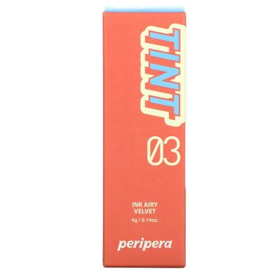 Peripera, Тинт для губ Ink Airy Velvet Lip Tint, 03 Мультиплікаційний корал, 0,14 унції (4 г)