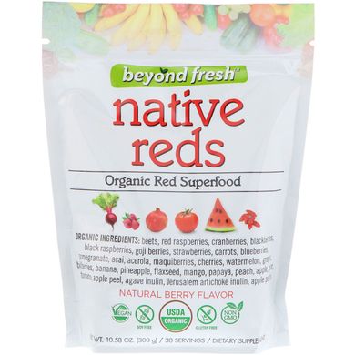 Истинно красный, органический красный суперпродукт, натуральный ягодный вкус, Beyond Fresh, 10,58 унц. (300 г) купить в Киеве и Украине