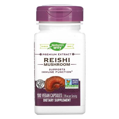 Гриб рейши лікувальний Nature's Way (Reishi Standardized) 188 мг 100 капсул