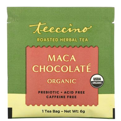Трав'яний чай з цикорію зі смаком шоколаду без кофеїну Teeccino (Chicory Tea) 10 пакетів 60 г