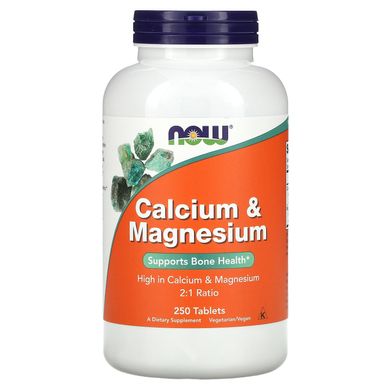 Кальцій і Магній Now Foods (Calcium and Magnesium) 250 таблеток