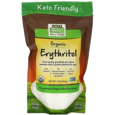 Ерітритол цукрозамінник Now Foods (Erythritol) 454 г